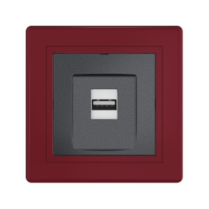 Розетка скрытой установки CADUCEUS ALING PRESTIGE с модулем Keystone USB 2.0 тип А-А, 250В~