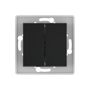 Выключатель скрытой установки CADUCEUS ALING PRESTIGE двухклавишный, проходной, 10АХ, 250В~, механизм