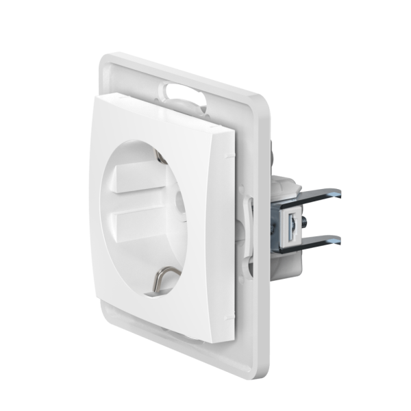 Механизм встраиваемой розетки CADUCEUS ALING PRESTIGE с пластиковым основанием, с заземлением, без шторок, 16А, 250В~