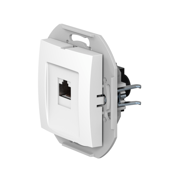 Розетка скрытой установки CADUCEUS ALING PRESTIGE компьютерная с модулем Keystone RJ45 8P8C, cat.6A, UTP, механизм