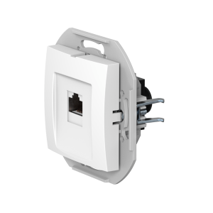 Розетка скрытой установки CADUCEUS ALING PRESTIGE компьютерная с модулем Keystone RJ45 8P8C, cat.6A, UTP, механизм