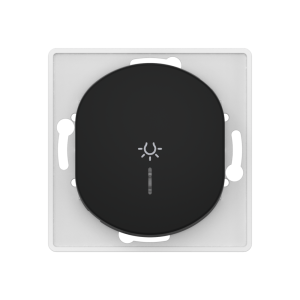 Выключатель скрытой установки CADUCEUS ALING EON, кнопочный, с символом «Свет», с индикацией, 10АХ, 250В~, механизм