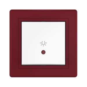 Выключатель скрытой установки CADUCEUS ALING PRESTIGE кнопочный, с символом «Свет», с индикацией, 10АХ, 250В~