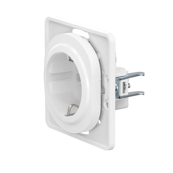 Механизм встраиваемой розетки CADUCEUS ALING EON с пластиковым основанием, с заземлением, без шторок, 16А, 250В~