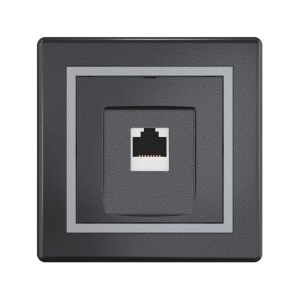 Розетка скрытой установки CADUCEUS ALING PRESTIGE компьютерная с модулем Keystone RJ45 8P8C, cat.6, UTP