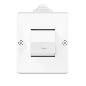 Выключатель одноклавишный CADUCEUS ALING OG для открытой проводки, с символом «Звонок», 10А, 250В~