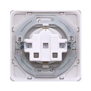 Розетка встраиваемая CADUCEUS ALING EON с заземлением, без шторок, с крышкой, с керамическим основанием, 16А, 250В~