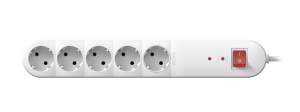 Удлинитель сетевой фильтр CADUCEUS ALING с выключателем, 5х16А, 250В~, 1,5м, с защитой от перенапряжения и помех