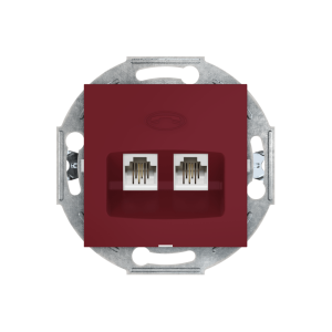 Розетка скрытой установки CADUCEUS ALING PRESTIGE 2хRJ12 6P2C двойная, телефонная, механизм