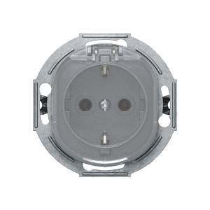 Механизм розетки скрытой установки CADUCEUS ALING EON с заземлением, без шторок, с крышкой, с керамическим основанием, 16А, 250В~
