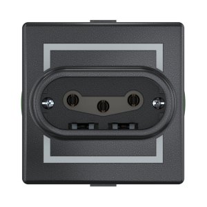 Розетка скрытой установки CADUCEUS ALING PRESTIGE, трёхполюсная, с керамическим основанием, 16А, 440В~