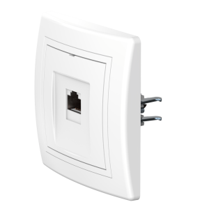 Розетка скрытой установки CADUCEUS ALING PRESTIGE компьютерная с модулем Keystone RJ45 8P8C cat.6, FTP