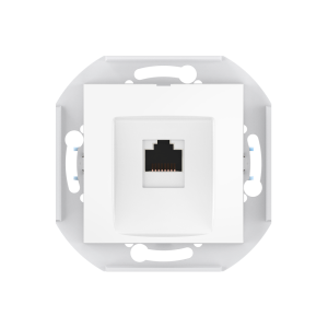 Розетка скрытой установки CADUCEUS ALING PRESTIGE компьютерная с модулем Keystone RJ45 8P8C, cat.6, FTP, механизм