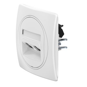 Розетка скрытой установки двойная компьютерная CADUCEUS ALING EON с модулями Keystone RJ45 8P8C, cat.6, UTP