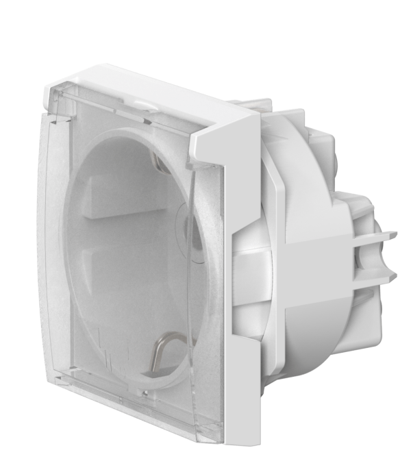 Розетка CADUCEUS ALING MODE электрическая, модульная с крышкой, для скрытой проводки, механизм, 16А, 250 В~