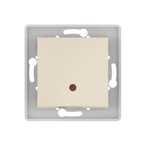 Выключатель скрытой установки CADUCEUS ALING PRESTIGE одноклавишный, проходной, с индикацией, 10АХ, 250В~, механизм