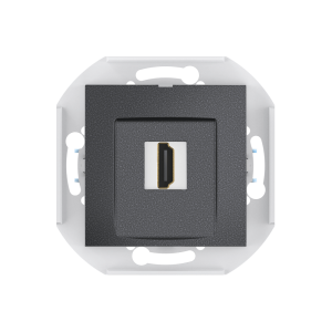 Розетка скрытой установки CADUCEUS ALING PRESTIGE с модулем Keystone HDMI тип A-A, механизм