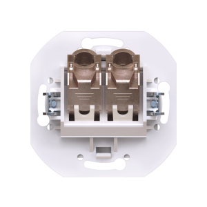 Розетка скрытой установки CADUCEUS ALING PRESTIGE двойная компьютерная с модулями Keystone RJ45 8P8C, cat.6, FTP, механизм