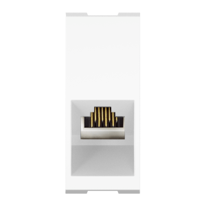 Механизм встраиваемой модульной компьютерной розетки CADUCEUS ALING MODE с модулем Keystone RJ45 8P8C cat.5e, UTP