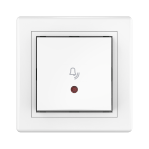 Выключатель скрытой установки CADUCEUS ALING PRESTIGE кнопочный, с символом «Звонок», с индикацией, 10А, 250В~