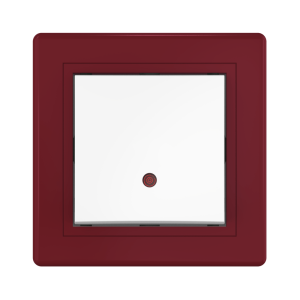 Выключатель скрытой установки CADUCEUS ALING PRESTIGE одноклавишный, проходной, с индикацией, 10АХ, 250В~