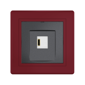 Розетка скрытой установки CADUCEUS ALING PRESTIGE USB, тип С, для зарядки 1-го устройства, 3А, 5В=, 250В~