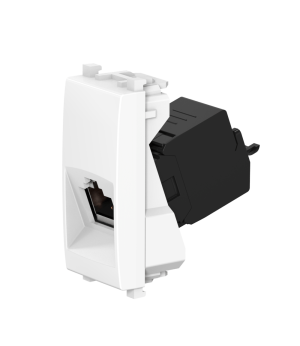 Розетка CADUCEUS ALING EXPERIENCE компьютерная, с модулем Keystone RJ45 8P8C cat.6A, FTP, модульная, экранированная