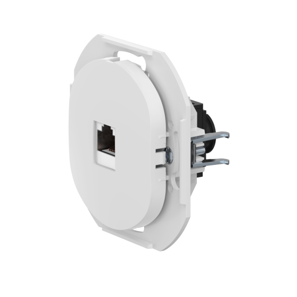 Розетка скрытой установки компьютерная CADUCEUS ALING EON с модулем Keystone RJ45 8P8C, cat.6A, FTP, механизм