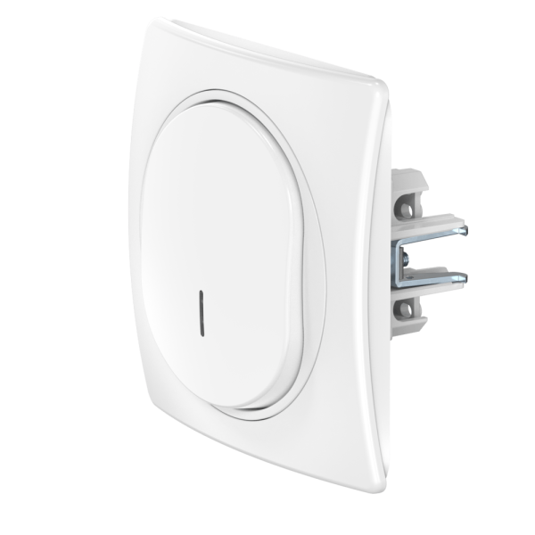 Выключатель CADUCEUS ALING EON встраиваемый, одноклавишный, проходной, с индикацией, 10АХ, 250В~