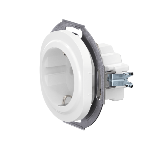 Механизм розетки скрытой установки CADUCEUS ALING EON с заземлением, без шторок, с керамическим основанием, 16А, 250В~