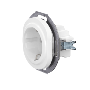 Механизм розетки скрытой установки CADUCEUS ALING EON с заземлением, без шторок, с керамическим основанием, 16А, 250В~