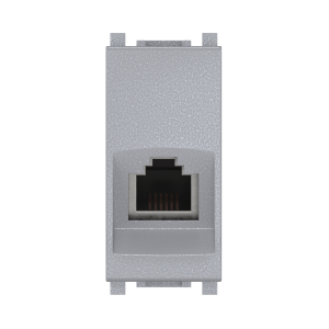 Розетка CADUCEUS ALING EXPERIENCE телефонная, с модулем Keystone RJ12 6P6C cat.3, модульная, для скрытой проводки, механизм