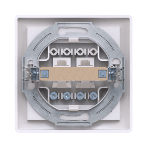 Розетка скрытой установки CADUCEUS ALING PRESTIGE, 2хRJ12 6P2C, двойная, телефонная