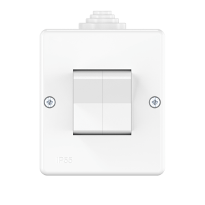 Выключатель двухклавишный CADUCEUS ALING OG для открытой проводки, 10А, 250В~