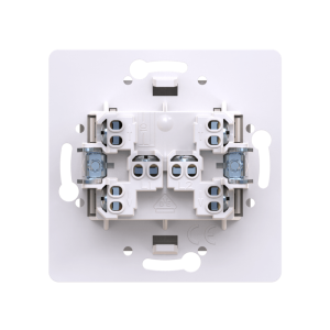 Выключатель скрытой установки CADUCEUS ALING PRESTIGE двухклавишный, проходной, 10АХ, 250В~, механизм