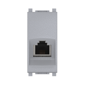 Розетка CADUCEUS ALING EXPERIENCE телефонная, с модулем Keystone RJ12 6P4C cat.3, модульная, для скрытой проводки, механизм