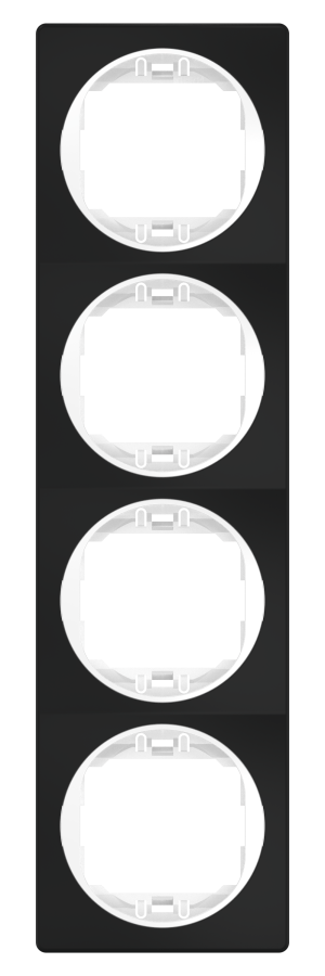 Рамка декоративная CADUCEUS ALING EON, четырёхместная, вертикальная