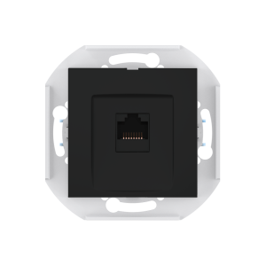 Розетка скрытой установки CADUCEUS ALING PRESTIGE компьютерная с модулем Keystone RJ45 8P8C, cat.6A, UTP, механизм