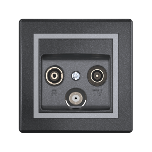 Розетка скрытой установки CADUCEUS ALING PRESTIGE антенная TV/FM/SAT, оконечная