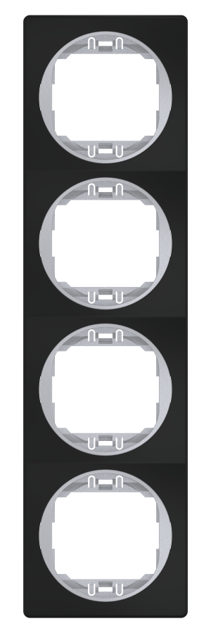 Рамка декоративная CADUCEUS ALING EON, четырёхместная, вертикальная