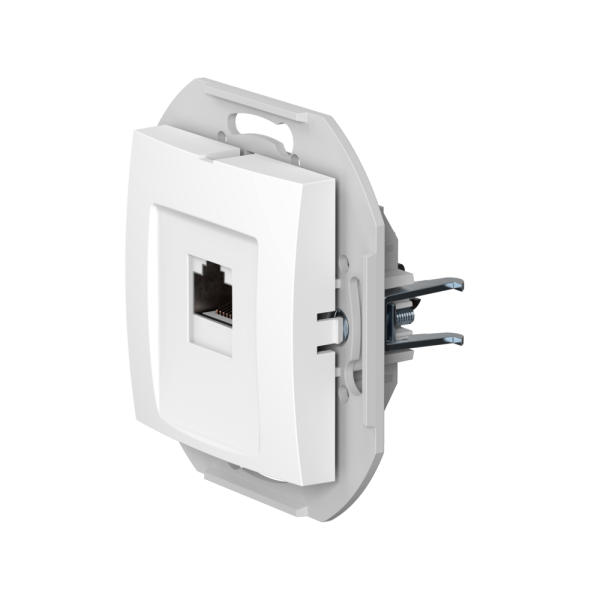 Розетка скрытой установки CADUCEUS ALING PRESTIGE компьютерная с модулем Keystone RJ45 8P8C, cat.6, FTP, механизм