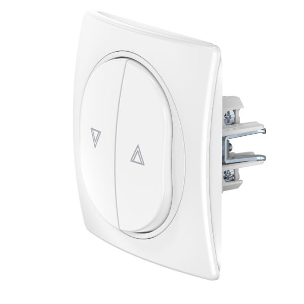 Выключатель скрытой установки одноклавишный CADUCEUS ALING EON с узкой клавишей, проходной, 10АХ, 250В~, механизм