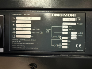 5-осевой вертикальный обрабатывающий центр DMG MORI DMP-70