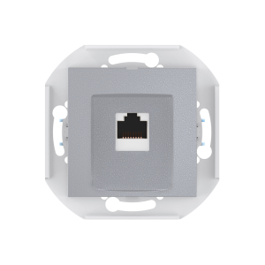 Розетка скрытой установки CADUCEUS ALING PRESTIGE компьютерная с модулем Keystone RJ45 8P8C, cat.6A, S/FTP, механизм