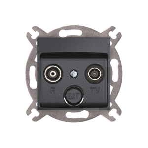 Розетка скрытой установки CADUCEUS ALING PRESTIGE антенная TV/FM, проходная, механизм