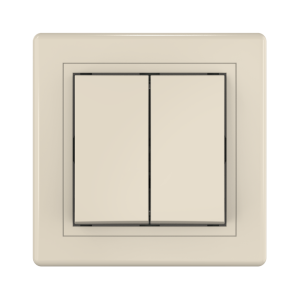 Выключатель скрытой установки CADUCEUS ALING PRESTIGE двухклавишный, проходной, 10АХ, 250В~