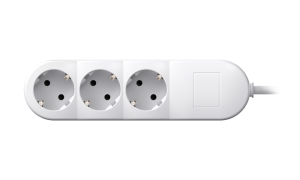 Удлинитель CADUCEUS ALING без выключателя, 3х16А, 250В~, 1,5м