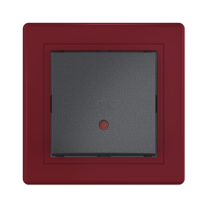 Выключатель скрытой установки CADUCEUS ALING PRESTIGE одноклавишный, перекрёстный, с индикацией, 10АХ, 250В~