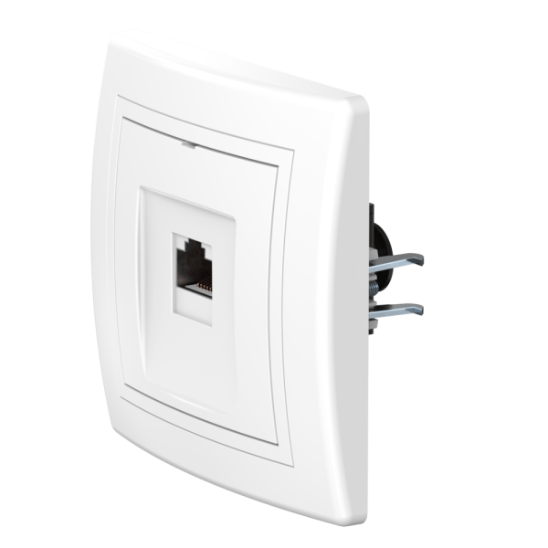 Розетка скрытой установки CADUCEUS ALING PRESTIGE компьютерная с модулем Keystone RJ45 8P8C, cat.6A, S/FTP