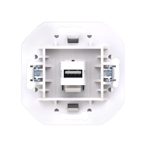 Розетка скрытой установки CADUCEUS ALING PRESTIGE с модулем Keystone USB 2.0 тип А-А, 250В~, механизм